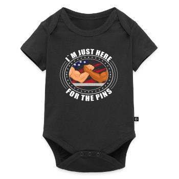 Armwrestler USA Flag Handwrestling - Baby Premium short-sleeve bodysuit - black - Front