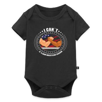 Armwrestler USA Flag Handwrestling - Baby Premium short-sleeve bodysuit - black - Front