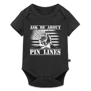 Armwrestler USA Flag Handwrestling - Baby Premium short-sleeve bodysuit - black - Front