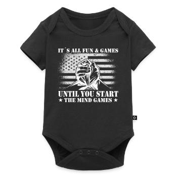 Armwrestler USA Flag Handwrestling - Baby Premium short-sleeve bodysuit - black - Front