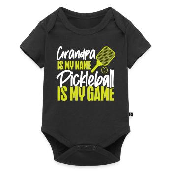 Pickleball Grandpa Grandpa Is My - Baby Premium short-sleeve bodysuit - black - Front