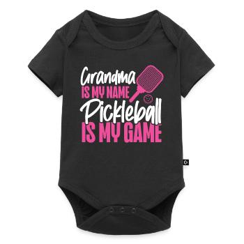 Pickleball Grand-mère Grand-mère est mon - Body à manches courtes Premium Bébé - noir - Devant