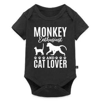 Orangutan Monkey Lover - Monkey Enthusiast And Cat - Baby Premium Kurzarmbody - Schwarz - Vorne