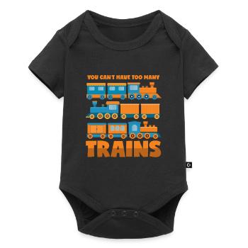 Collectionneur de trains: Trop de trains - Body à manches courtes Premium Bébé - noir - Devant