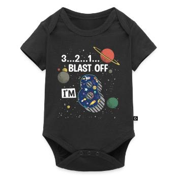 Blast Off J’ai 8 ans, 8ème anniversaire - Body à manches courtes Premium Bébé - noir - Devant