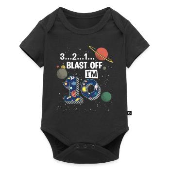 Blast Off J’ai 10 ans, 10e anniversaire - Body à manches courtes Premium Bébé - noir - Devant