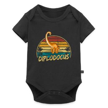 Diplodocus Dinosaur Children Dino Gift - Baby Premium short-sleeve bodysuit - black - Front