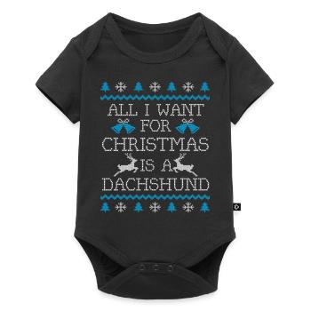 Dikh de Noël drôle - Body à manches courtes Premium Bébé - noir - Devant