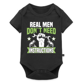 Les vrais hommes n’ont pas besoin de conseils - les amateurs de bricolage - Body à manches courtes Premium Bébé - noir - Devant