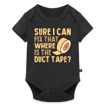 Surely I can fix this, where is the tape - Baby Premium short-sleeve bodysuit - black - Front