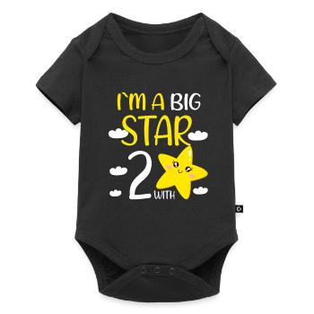 2 Year Old Birthday Girl Gift at A Big Star - Baby Premium short-sleeve bodysuit - black - Front