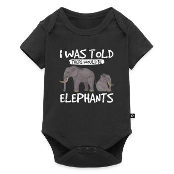 Funny Elephant Lover Africa Animal Zoo Keeper Kids - Baby Premium short-sleeve bodysuit - black - Front