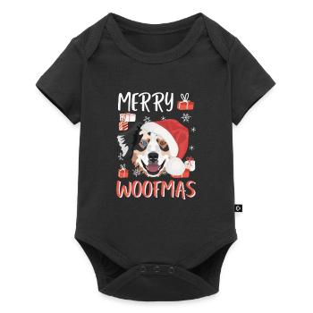 Australian Shepherd Merry Christmas - Baby Premium short-sleeve bodysuit - black - Front
