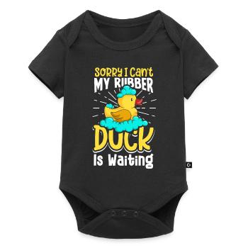 Rubber Ducks Duck Duck Lovers Bathroom - Baby Premium short-sleeve bodysuit - black - Front