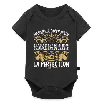 Le Meilleur Enseignant | Enseignant à la perfectio - Body à manches courtes Premium Bébé - noir - Devant