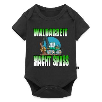 Waldarbeit macht Spass - Baby Premium Kurzarmbody - Schwarz - Vorne