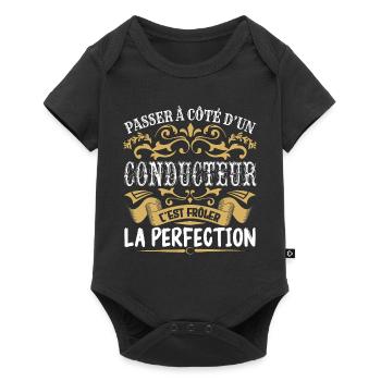 Le Meilleur Conducteur | Conducteur à la perfectio - Body à manches courtes Premium Bébé - noir - Devant
