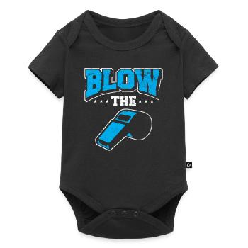Funny Ref Blow The Whistle Bad Referee Whistle - Baby Premium Kurzarmbody - Schwarz - Vorne