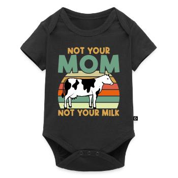 Pas ta mère, pas ton lait - Vegan - Body à manches courtes Premium Bébé - noir - Devant