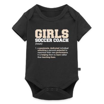 Girls Soccer Coach Soccer Lover Soccer Mom Women's - Baby Premium short-sleeve bodysuit - black - Front