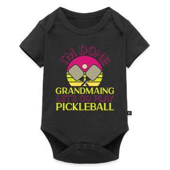 Pickleball Grandma Retro I'm Done - Baby Premium short-sleeve bodysuit - black - Front