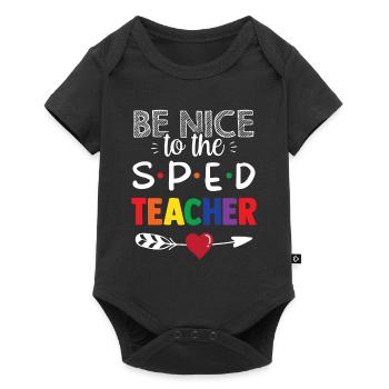 Be Nice to Sped Teacher Special Education - Baby Premium short-sleeve bodysuit - black - Front
