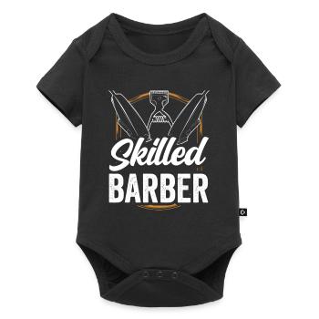 Barbier formé Barbier Barbier Barbershop - Body à manches courtes Premium Bébé - noir - Devant