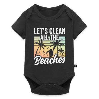 Nettoyons toutes les plages Beach Clean Up - Body à manches courtes Premium Bébé - noir - Devant