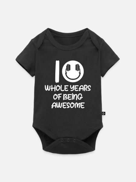 DJ Auftritt Auflegen - Baby Premium Kurzarmbody - Schwarz