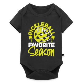Pickleball Pickleball est mon - Body à manches courtes Premium Bébé - noir - Devant