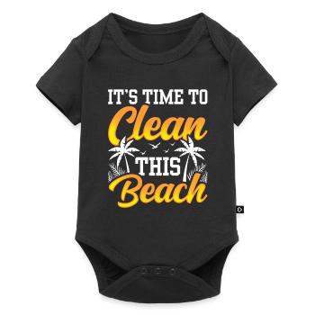 It's time to clean this beach Beaches - Baby Premium short-sleeve bodysuit - black - Front