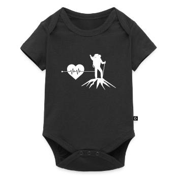 Battement de cœur d’alpinisme - Body à manches courtes Premium Bébé - noir - Devant