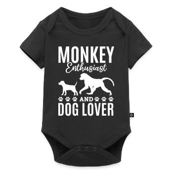 Orangutan Monkey Lover - Monkey Enthusiast And Dog - Baby Premium Kurzarmbody - Schwarz - Vorne