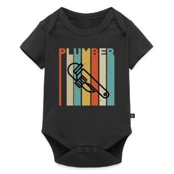 Plumber Pipe Tongs T-shirt - Baby Premium short-sleeve bodysuit - black - Front