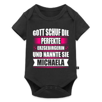 Erzgebirge Frau Namen Sachsen Michaela - Baby Premium Kurzarmbody - Schwarz - Vorne