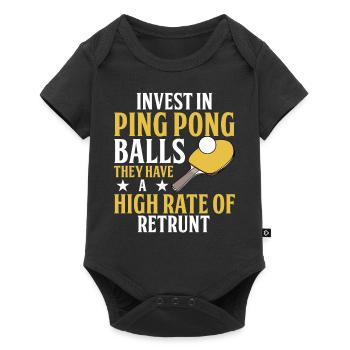 Investissez dans des balles de ping-pong - amusant - Body à manches courtes Premium Bébé - noir - Devant