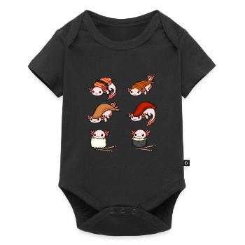 Sushi Liebhaber Geschenk Axolotl Japanisch Sushi - Baby Premium Kurzarmbody - Schwarz - Vorne