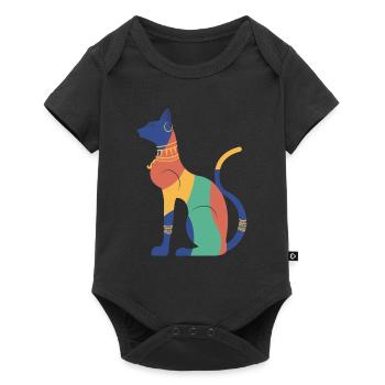 Bastet Chat égyptien Egypte Pyramide - Body à manches courtes Premium Bébé - noir - Devant
