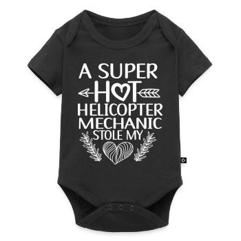 Technicien d’hélicoptère Mécanicien d’hélicoptère Drôle - Body à manches courtes Premium Bébé - noir - Devant