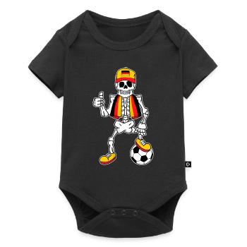 Skeleton Allemagne Fan de football allemand - Body à manches courtes Premium Bébé - noir - Devant