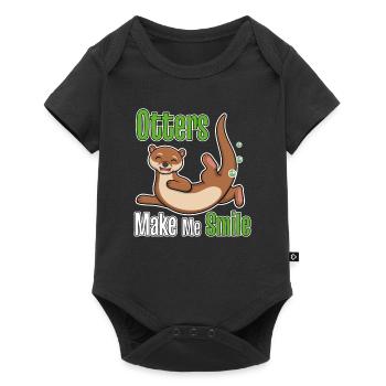 Otters Make Me Smile Wildlife Nature Sea Otters - Baby Premium short-sleeve bodysuit - black - Front