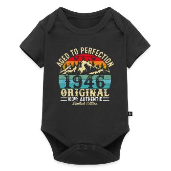 Aged to perfection 1946 original - Baby Premium short-sleeve bodysuit - black - Front