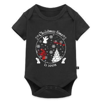 Le temps de Noël est bientôt Noël est bientôt - Body à manches courtes Premium Bébé - noir - Devant