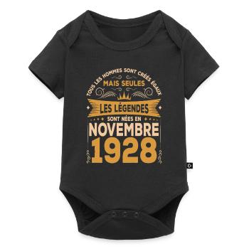 Les Légendes Sont Nées En Novembre 1928 - Body à manches courtes Premium Bébé - noir - Devant