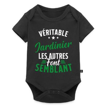 Véritable Jardinier Les Autres Font Semblant - Body à manches courtes Premium Bébé - noir - Devant