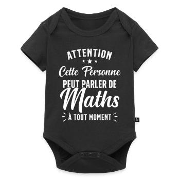 Prof de Maths Mathématique Cadeau Mathématicien - Body à manches courtes Premium Bébé - noir - Devant