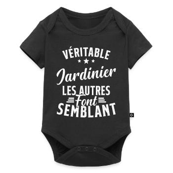 Véritable Jardinier Les Autres Font Semblant - Body à manches courtes Premium Bébé - noir - Devant