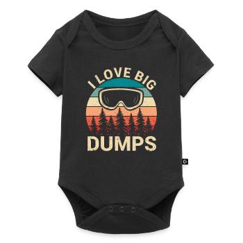 Winter Sports Snowboarding Freestyle I Love Big Dumps - Baby Premium short-sleeve bodysuit - black - Front