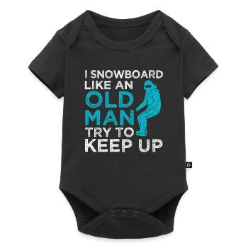 I Snowboard Like An Old Man Snowboarding Winter - Baby Premium short-sleeve bodysuit - black - Front