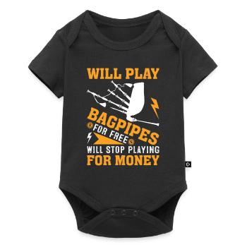 Bagpipes Scottish musician Bagpipers - Baby Premium short-sleeve bodysuit - black - Front